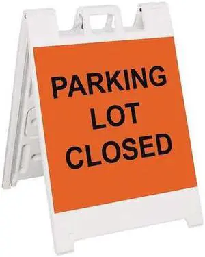 ZORO SELECT 136-WLGQ2438-OBEG Barricade Sign, Plastic, Engineer, 36 in Height,