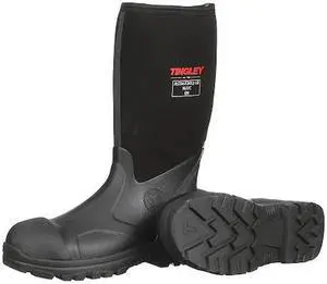 TINGLEY 87251 Rubber Boot,Men's,10,Knee,Black,PR