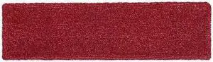RUBBERMAID COMMERCIAL 2132423 Flat Mop Pad, Clip-On Connection, Red, Microfiber