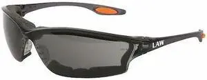 MCR SAFETY LW312AF Law 3, Safety Glasses Anti-Fog & Anti-Scratch, Gray Lens,