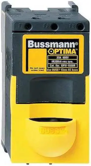 EATON BUSSMANN OPM-1038R Fuse Block,Class CC,30A,3 Pole