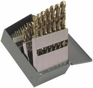 CLEVELAND C70365 29PC NAS907 Type J Heavy-Duty Cobalt Jobber Lgth Drill Set