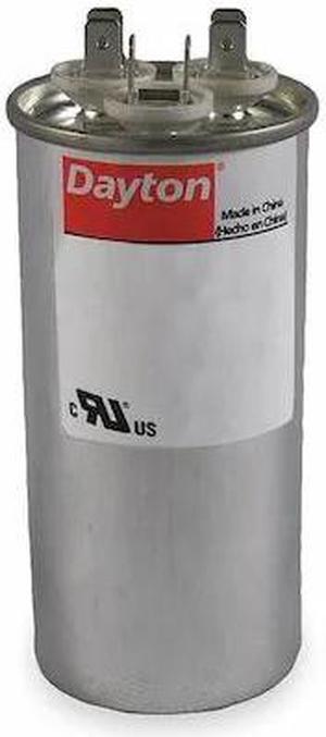 DAYTON 2MEE9 Motor Dual Run Cap,35/5 MFD,370V,Round