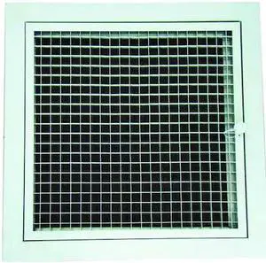 ZORO SELECT 4MJW6 22" Square Perforated Return Air Grille, White