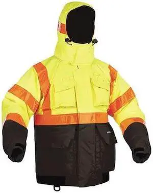 KENT SAFETY 151800-410-030-23 Flotation Jacket,Hi Vis,Deluxe,Hood,M