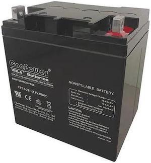 ZORO SELECT 5EFG1 Battery,Sealed Lead Acid,12V,28Ah,Bolt