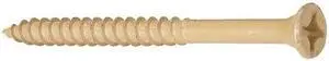 ZORO SELECT P56045-P2 Wood Screw, #9, 3 1/2 in, Durafast Steel Flat Head