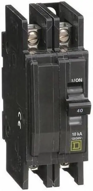 SQUARE D QOU240 Miniature Circuit Breaker, QO Series, 40A, 2 Pole, 120/240V AC,