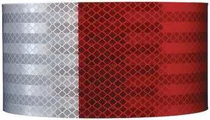 3M GA1616 Reflective Gate Arm Tape,Red/White