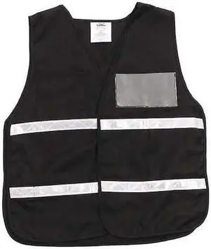 ZORO SELECT 8RT55 Safety Vest,Black,Universal