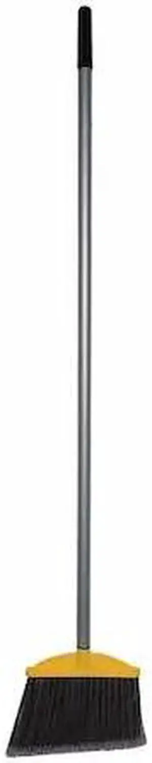 TOUGH GUY 6MPT9 11 in Sweep Face Angle Broom, Medium, Synthetic, Silver