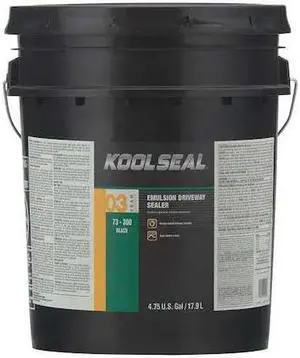 KOOL SEAL KS0073300-20 5 gal. Sealer, Black Protective Finish, Black