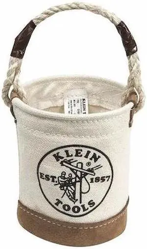 KLEIN TOOLS 5104MINI Bucket Bag, White, Mini Leather, 1 Pockets