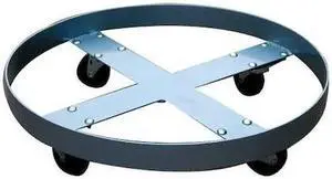 ZORO SELECT 6FVJ6 Drum Dolly,1400 lb.,6-1/4 In H,55 gal.