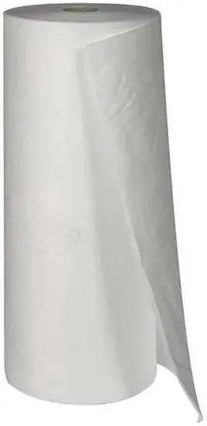 BRADY ENV150 Sorbent Roll, 44 gal, 30 in x 150 ft, Oil, White, Polypropylene