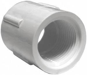 ZORO SELECT 430007 PVC Coupling, FNPT x FNPT, 3/4 in Pipe Size