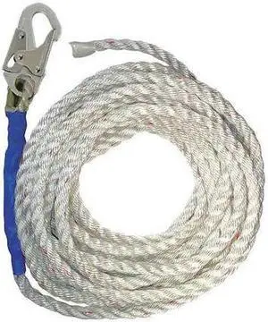 CONDOR G8200T Vertical Lifeline, 100 ft., 310 lb. Weight Capacity, White