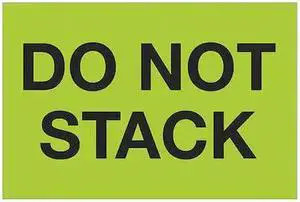 TAPE LOGIC DL1619 Tape Logic® Labels, "Do Not Stack", 2 x 3", Fluorescent