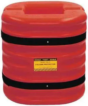 ZORO SELECT 17246RED Column Protectr,Fits 6 in.,HDPE,Rd