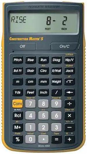 CALCULATED INDUSTRIES 4050 Construction Calculator,5 5/8 Lx3 In W
