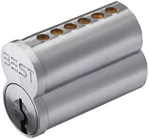 BEST 1C6D1626 Interchangeable Core, Satin Chromium Plated, Keyway Type D