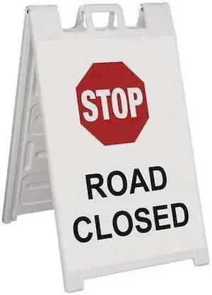 ZORO SELECT 130-WLGQ3603-WREG Barricade Sign, Plastic, Engineer, 45 in Height, ZORO SELECT 130-WLGQ3603-WREG Barricade Sign, Plastic, Engineer, 45 in Height,