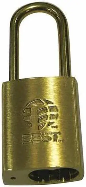 BEST 21B772L606 Keyed Padlock,5/16" Shackle Dia.