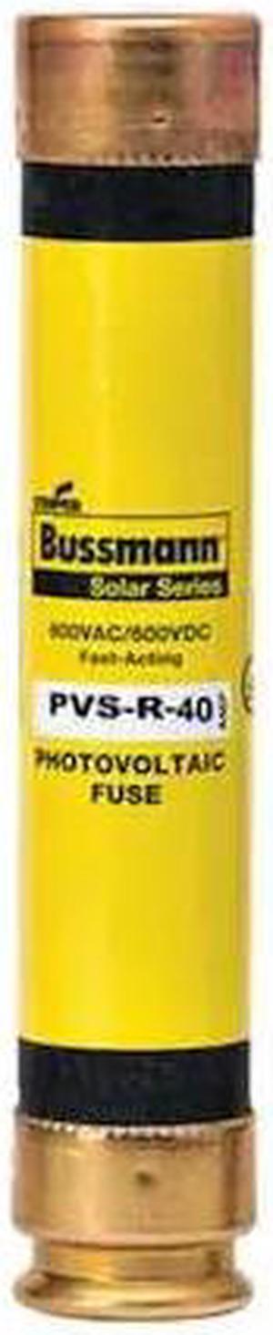 EATON BUSSMANN PVS-R-40 Solar Fuse, 40A, Fast-Acting, 600V AC, Cylindrical
