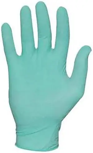 SHOWA 1005L Disposable Gloves, Latex, Powdered, Green, L, 100 PK