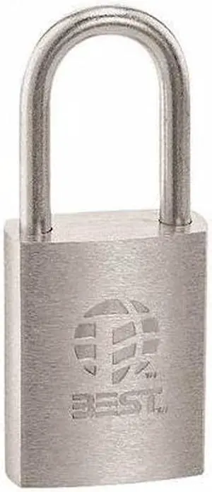 BEST 21B722LXSPL Keyed Padlock,5/16" Shackle Dia.