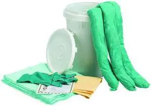 CONDOR 436M96 Spill Kit, 9 gal Volume Absorbed per Kit, 6 1/2 gal Capacity,
