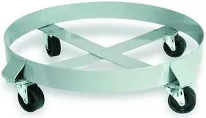 ZORO SELECT 1XUZ8 Drum Dolly,1000 lb.,6-1/2 In H,30 gal.