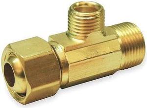 ZORO SELECT 993-015NL 3/8" x 1/4" Compression Brass Supply Stop Extender Tee