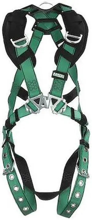 MSA SAFETY 10197221 V-FORM Full Body Harness, 2XL, 400 lb., Quick-Connect
