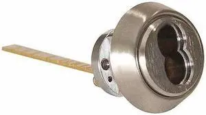 BEST 12E62S2RP626 Rim Cylinder, Satin Chrome, 6 Pins