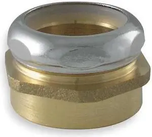 ZORO SELECT 1PNU8 Kitchen Waste Connector, 1-1/2" Pipe Dia., Brass