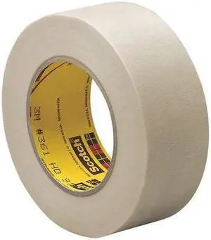 3M 361 Cloth Tape,1/2 In x 60 yd,6.4 mil,White