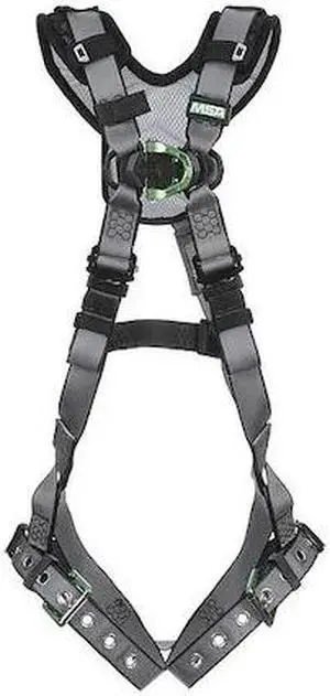MSA 10194976 Full Body Harness, Vest Style, XS, Nylon, Gray