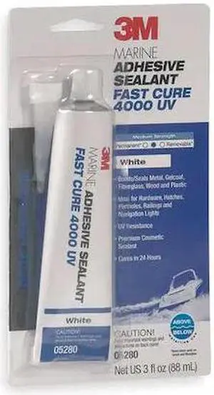 3M 05280 Polyurethane Adhesive Sealant, 3 oz, Tube, Whites, Polyurethane Base,