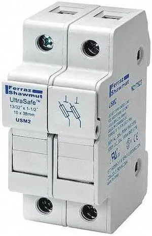 MERSEN USM2 Finger Safe Fuse Block, 0 to 30A Amp Range, 800V AC/1000V DC Volt