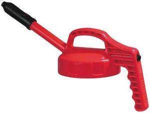 OIL SAFE 100308 Stretch Spout Lid,w/0.5 In Outlet,Red