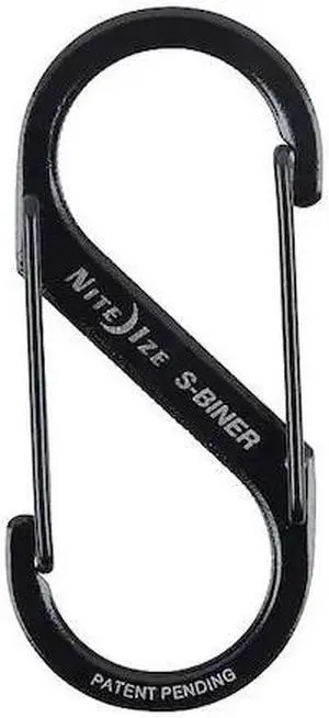 NITE IZE SB234-03-01 Carabiner Clip,3-1/2 In.,Steel,Black