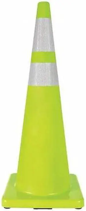 ZORO SELECT 6FHA8 Traffic Cone,36 In.Fluorescent Lime