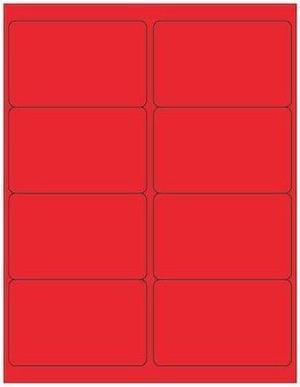 TAPE LOGIC LL179RD Tape Logic Rectangle Laser Labels, 4" x 2 1/2", Fluorescent