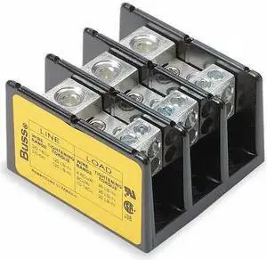 EATON BUSSMANN 16220-3 Miniature Distribution Block, 3 Poles, 14 AWG to 2/0