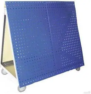 TRITON PRODUCTS LBC-4B Tool Cart W/ Tray and Blue LocBoards, Aluminum Frame,