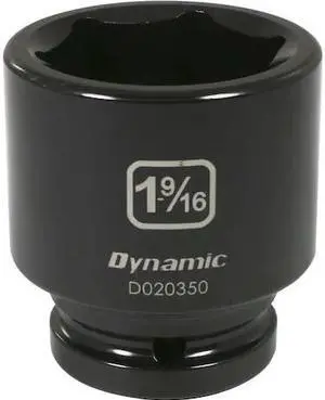DYNAMIC D020350 3/4" Drive Standard Socket, Black Phosphate, Tools 3/4" Drive 6