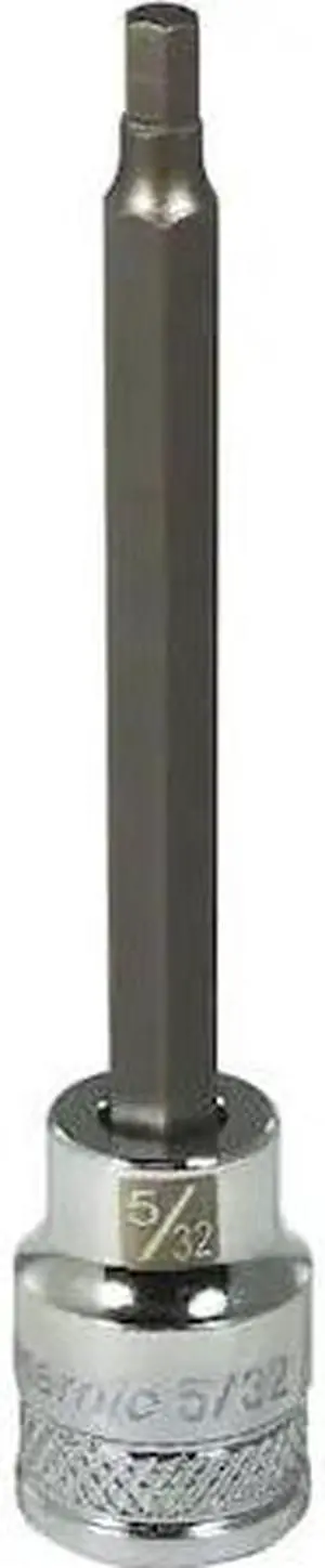 DYNAMIC D006453 Tools 3/8" Drive SAE Hex Head, 5/32" Long Bit, Chrome Finish