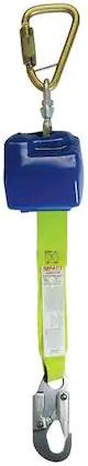 CONDOR 19F393 Fall Limiter, 8 ft., 310 lb. Weight Capacity, Blue, Yellow