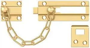 DELTANA CDG35CR003 Door Guard, Chain / Doorbolt Lifetime Brass